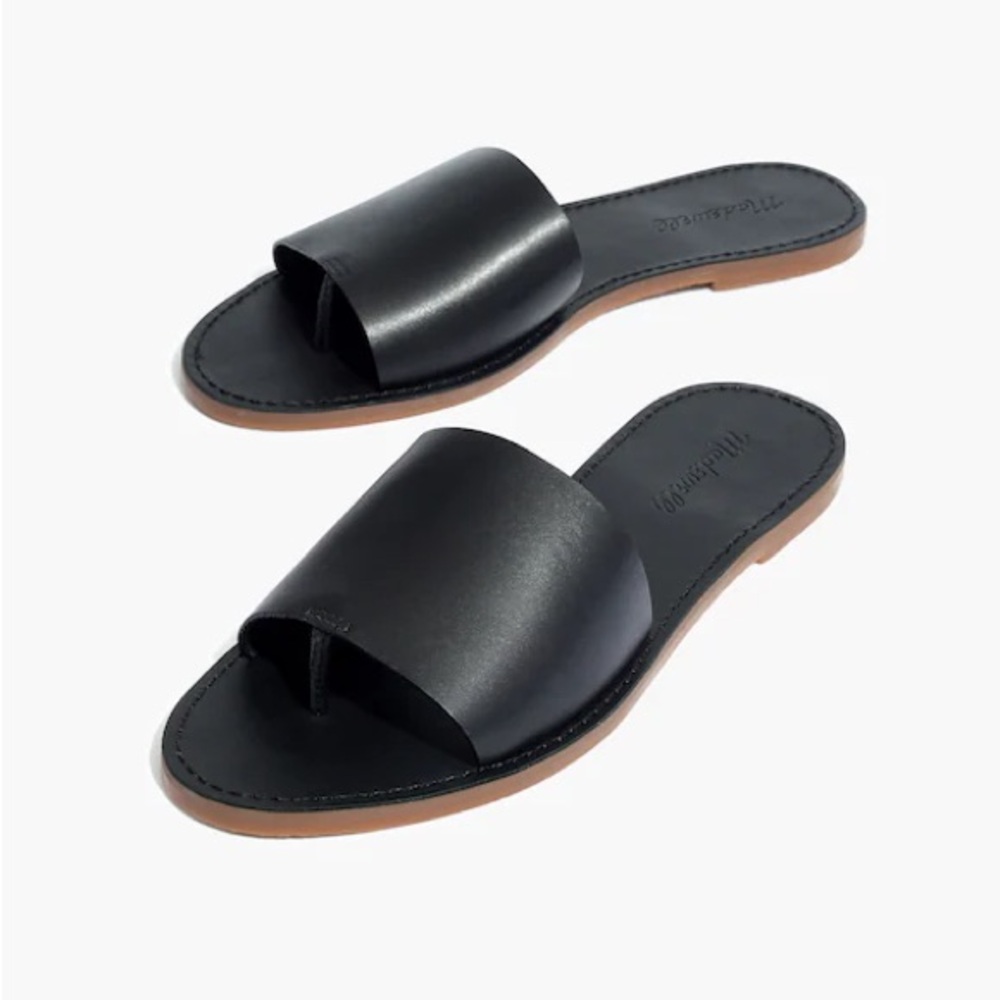 Madewell Black Leather Sandals